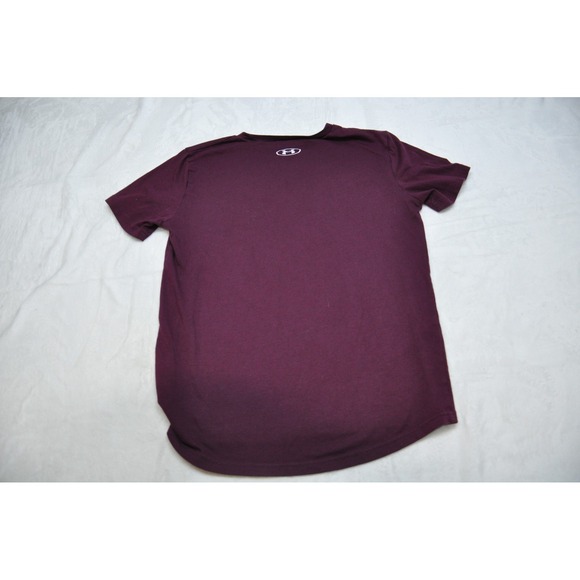 Under Armour Shirt Youth Large Purple Loose Fit Mens Logo Athletic Tee Kids - Picture 4 of 8
